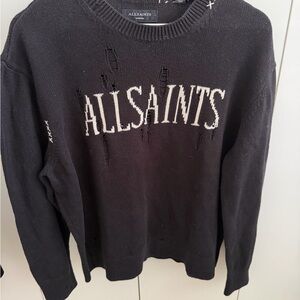 All Saints Black Crewneck Sweater